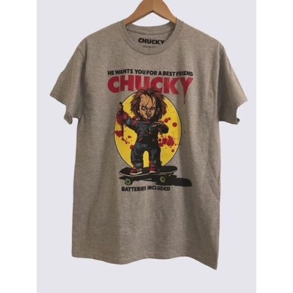 Chucky Best Friend Tshirt Grey Men’s Size Medium - Picture 1 of 3